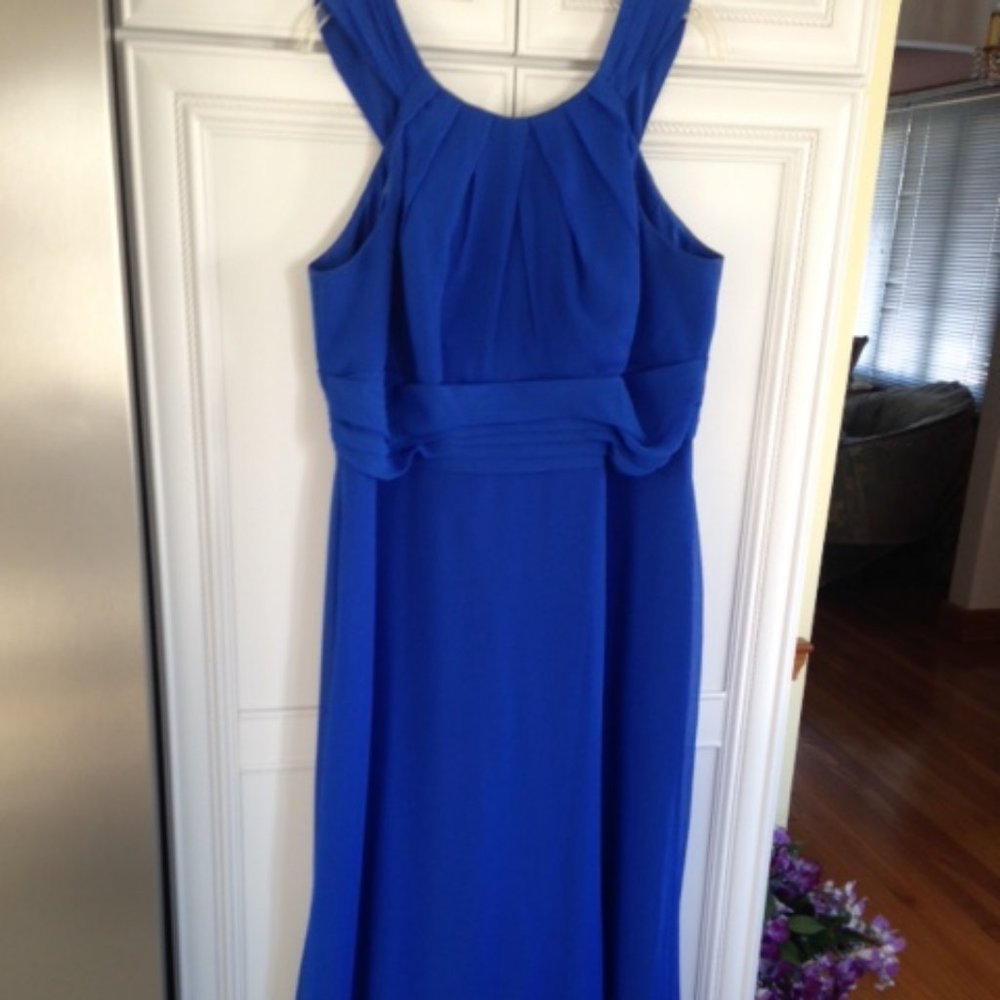 Blue Chiffon Evening Gown size 18